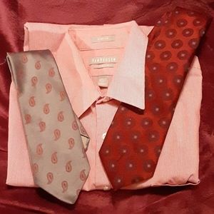 Men's dress shirt tie bundle